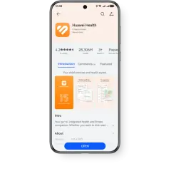 Ekran aplikacji Huawei Health, idealnej jako jaka aplikacja do zegarka Huawei. Monitoruje zdrowie i aktywność.