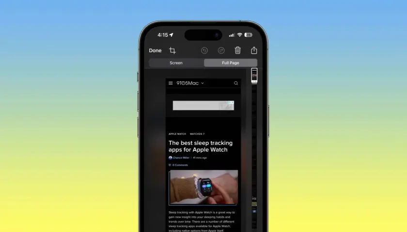 Długi screen iPhone: Cała strona i Messenger w jednym!