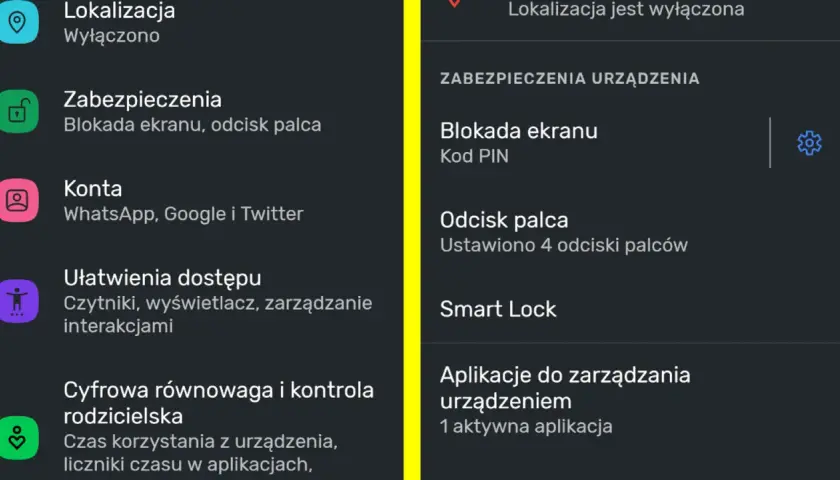 Ustawienia telefonu: blokada ekranu, kod PIN. Dowiedz się, jak usunąć pin z karty sim, szukając opcji zabezpieczeń.