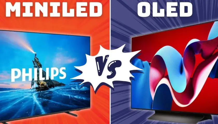 Porównanie technologii: telewizor Philips z napisem MINILE D kontra telewizor z napisem OLED. Który wybrać?