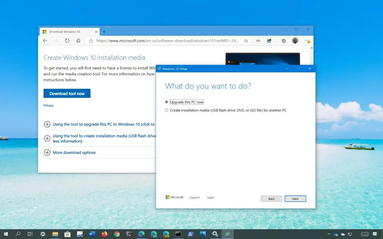 narzędzie Media Creation Tool Windows 10